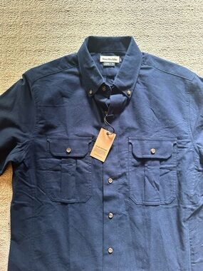 Tom Beckbee Navy Men's Casual Button-Down Shirt